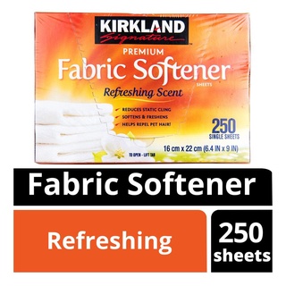 250 แผ่นหอมอบผ้า * Kirkland Signature Dryer Sheets, Refreshing Scent 250 CT