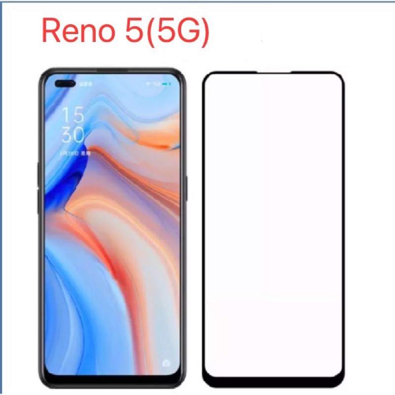 ฟิล์มกระจกนิรภัย OPPO Reno 5 5G ครอบคลุมเต็มจอฟิล์มกระจกนิรภัย