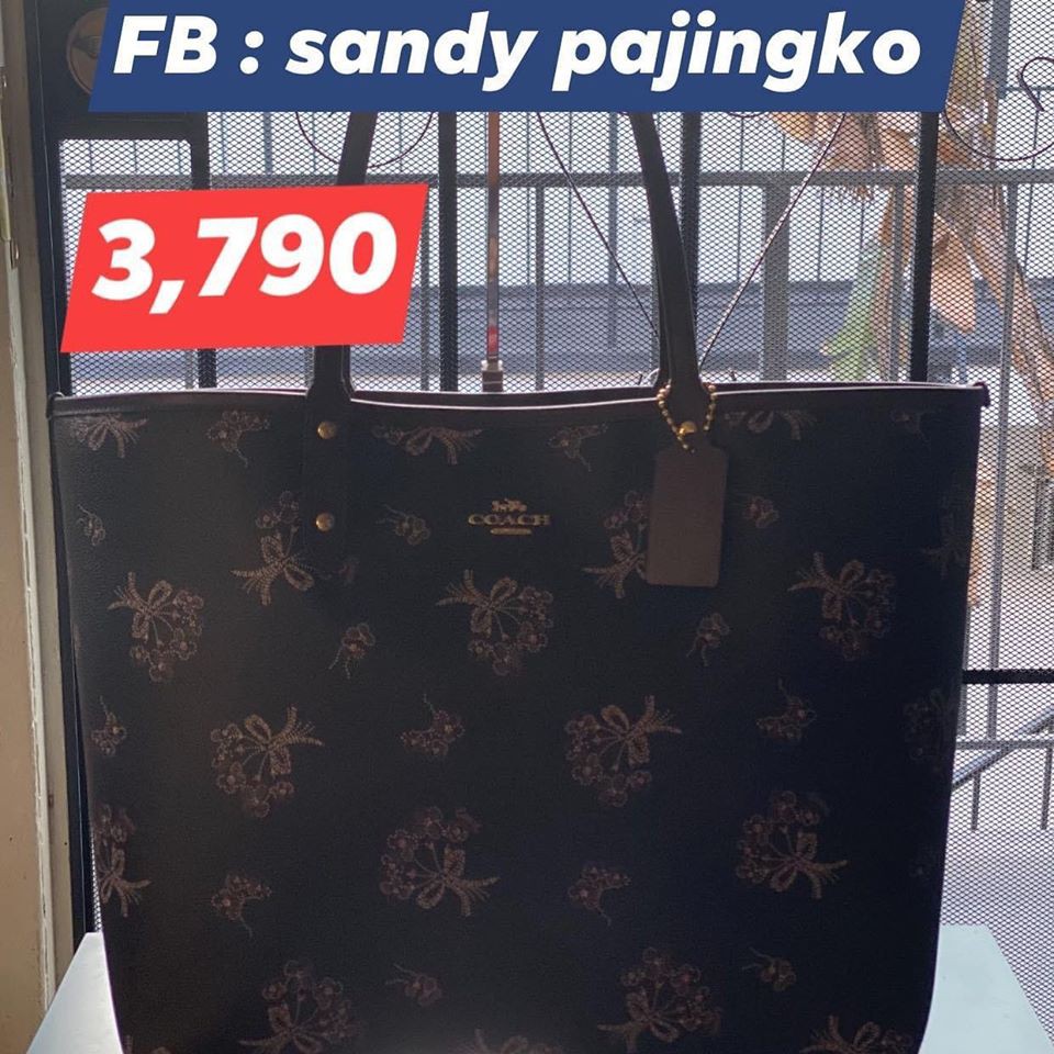 coach tote 12 1/4" (L) x 12 1/2" (H) x 4 3/4" (W)