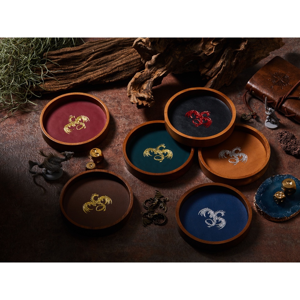 Elder Dragon Circle Mini Tray | ถาดไม้ ถาดทอย ลูกเต๋า Dice DnD D&D MTG RPG TRPG เกมกระดาน บอร์ดเกม Game Magic เมจิก