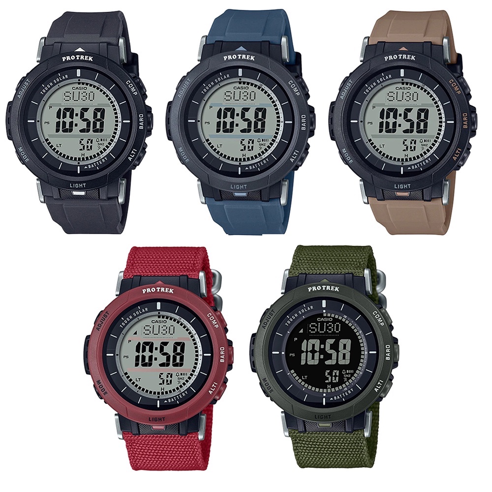 Casio Protrek นาฬิกาข้อมือผู้ชาย สายเรซิน รุ่น PRG-30,PRG-30B (PRG-30-1,PRG-30-2,PRG-30B-3,PRG-30B-4,PRG-30-5)