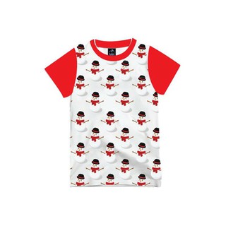 เสื้อ snow man กุ้นคอแดง ตัดสลับแขนแดงผ้า : ผ้า TK สกรีนลายผ้าจะบางกว่า cotton แต่ใส่สบาย แห้งง่าย ไม่ร้อน