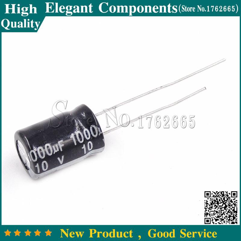 50PCS 10V 1000UF 1000UF 10V Aluminum Electrolytic Capacitor Size 8*12MM 10 V / 1