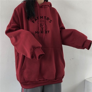 Sweater womens fashionable fleece-lined thickened ins autumn and winter loose Korean style student 2022 new Harajuku BF