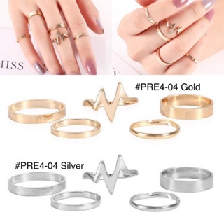 แหวนมินิมอล set 5ชิ้น พร้อมส่ง! (#P4-04)