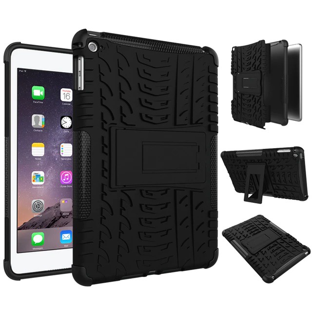 เคสเกราะ RUGGED APPLE IPAD MINI 2 IPAD MINI 3 HARDCOVER SOFTCASE KICK STAND