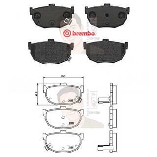 P30 003B ผ้าเบรก R (แท้ BREMBO รุ่น Black) HYUNDAI เอลันต้า Elantra 1.6 2.0 ปี1991-&gt; / HYUNDAI ทิบูรอน Tiburon 1.6 2....