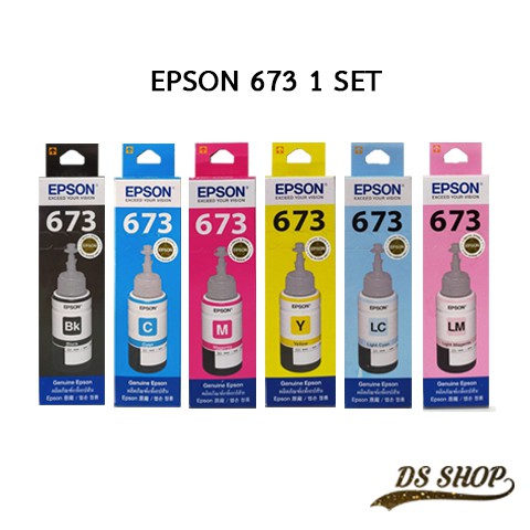 EPSON 673 น้ำหมึกเติมแท้สำหรับ EPSON L-Series L800,L850,L1800 (1 ชุดใหญ่)