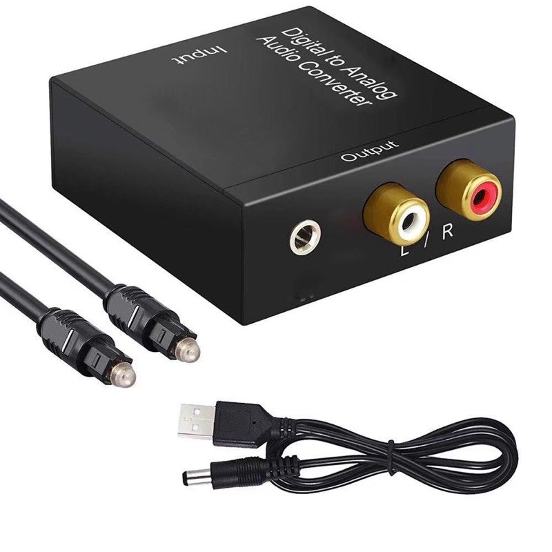 แจ็ค 3.5 มม. DAC Digital to Analog Audio Converter Decoder Optical Fiber Stereo Audio Adapter To RCA Amplifiers สาย USB