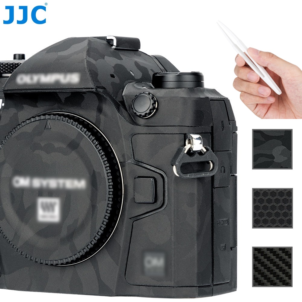 JJC SS-OM1 สติกเกอร์ป้องกันกล้องป้องกันรอยขีดข่วนสำหรับ OM SYSTEM OM-1 OM1 , ฟิล์มตกแต่งผิว 3M ที่ปร