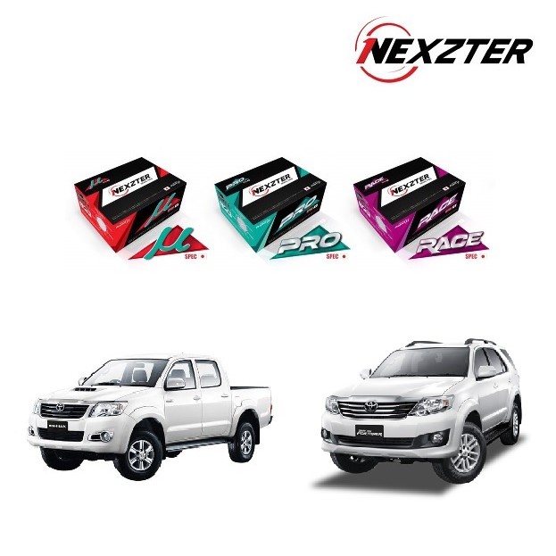 (ติดตั้งฟรี) nexzter ผ้าเบรคหน้า toyota vigo 2wd 4wd fortuner โตโยต้า วีโก้ ปี 2004-2024 เบรก