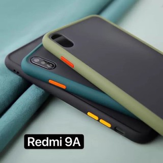 [ส่งจากไทย] เคสกันกระแทก ปุ่มสีผิดด้าน Case Xiaomi Redmi 9A/Redmi Note9Sเเบบขอบนิ่มหลังแข็ง