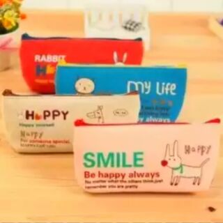 กระเป๋าดินสอผ้า happy animal