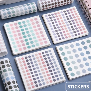 50 Sheets Morandi Colorful Dot Sticker Handbook Deco Sticker