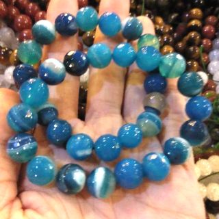 Blue Agate หินมงคลนำโชค 💛ส่งฟรี