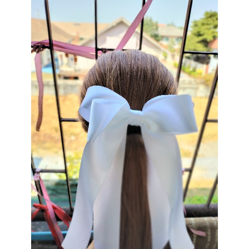 โบว์ติดผม พริ้วสวยมากกผ้าซาตินอย่างดี2ด้าน ห้ามพลาดค่ะ