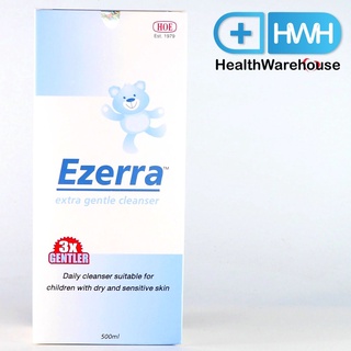 Ezerra Extra Gentle Cleanser 500 mL ( Exp. 7/2025 ) ทำความสะอาดหน้า กาย ผิวแห้ง แพ้ง่าย