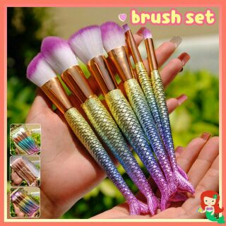 Brush set 💕✨แปรงเมอเมด เซต 6 ด้าม ขนนุ่มมาก ขนแน่น