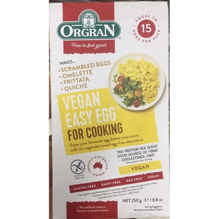 ออแกรนแป้งสำหรับทำเมนูไข่ 250 กรัม Organ Vegan Easy Egg 250g