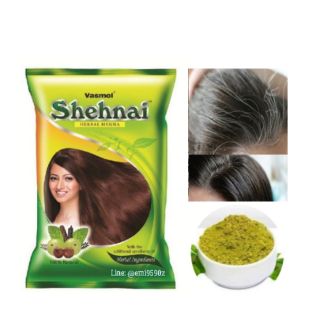 💯🌿 สมุนไพรแท้ย้อมปิดผมขาว Shehnai Natural Henna 100%🍀🌿👩