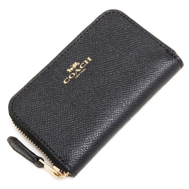 COACH ZIP AROUND COIN CASE (COACH F27569) MIDNIGHT