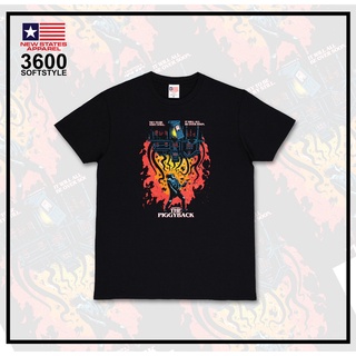 เสื้อยืดคอกลมเสื้อยืด สีดํา - STRANGER THINGS 4 ลูกหมูS-4XL
