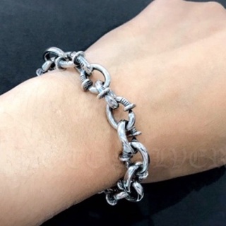 สร้อยข้อมือเงินแท้ โซ่ลายตะปู Sterling Silver 925 NSBL2246