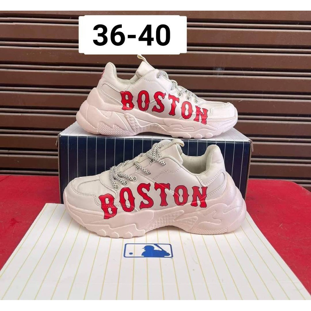 รองเท้าผ้าใบบอสตันboston MLBแฟชั่นเกาหลี สุดฮิต รองเท้าผ้าใบแฟชั่น รองเท้าผ้าใบ​ผู้หญิง สินค้าพร้อมส่งลดราคา