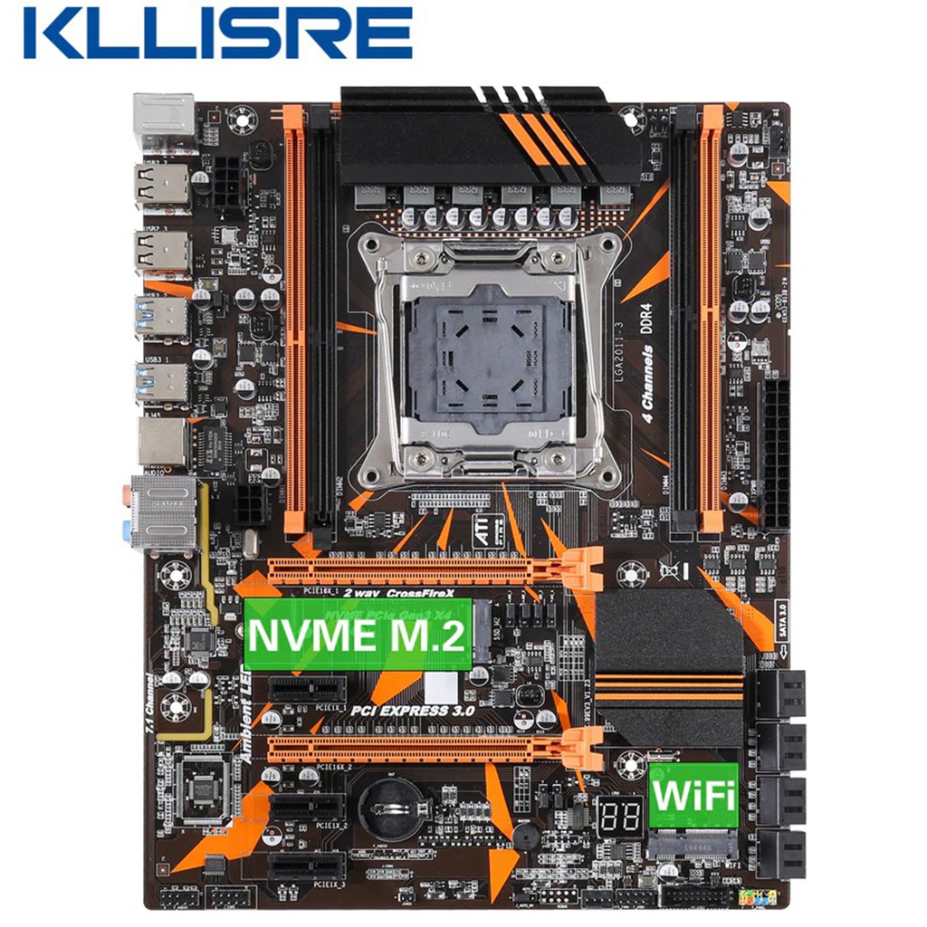 Kllisre X99 ATX M.2 NMVME DDR4 DDR3 LGA2011-3 Xeon E5 2678v3 E5 2649v3 ...