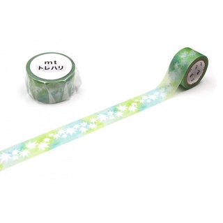 mt masking tape fab tracing paper tape summer maple (MTTRHA11) / เทปตกแต่งวาชิ รุ่น tracing paper ลาย summer maple