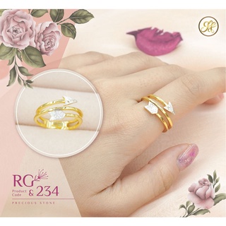 JNist แหวนเพชร ประดับเพชรสวิส CZ แหวนทอง Gold Diamond Women Ring รุ่น RG234