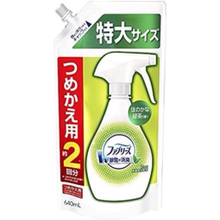 P&amp;G Febreze  ชนิดเติม สำหรับสเปรย์ขจัดไรฝุ่น และกลิ่นอับ  ฆ่าเชื้อแบคทีเรีย   สูตร กลิ่นชาเขียว ขนาด  640 ml.