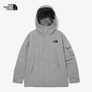 The NORTH FACE ของแท้ 100% เสื้อแจ็กเก็ต มีฮู้ด ปักลายโลโก้ภูเขา ทรงหลวม กันน้ํา หลายกระเป๋า สําหรับผู้ชาย และผู้หญิง