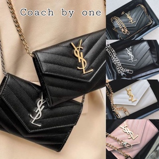 ส่งฟรี ผ่อน0%❤️แถมฟรีโซ่ทองสุดหรู  New Ysl card holder