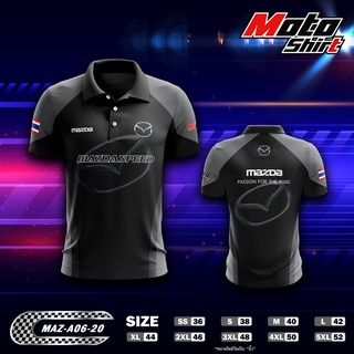 MOTOSHIRT MAZDA MAZ-A06-20 เสื้อพิมพ์ลาย เสื้อคอปกแขนสั้น