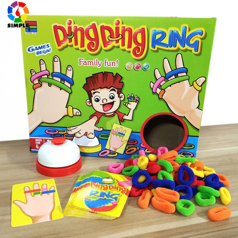 Challenge Ring Ding Toy Family Party Games Great Practical Gadgets For 2-6 players with 24 picture cards 60 Hair 1 Bell