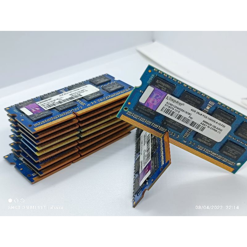 RAM โน๊ตบุ๊ค Kingston 2g/4g DDR3 บัต1333/1600 16ชิบ สภาพสวยๆ ประกัน1เดือน