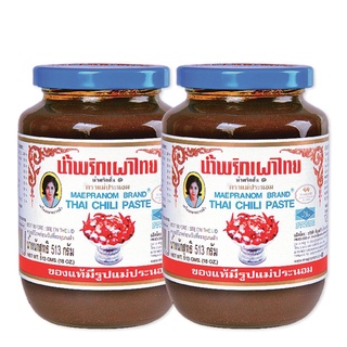 พร้อมส่ง! แม่ประนอม น้ำพริกเผาไทย 513 กรัม x 2 ขวด Maepranom Chili Paste 513g x 2 Bottles