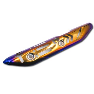 ฝาครอบกันร้อนท่อ สำหรับ WAVE-110i NEW (ลายสล๊อต/เจาะลาย) สีทอง+ไทเทเนี่ยม