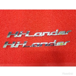 โลโก้ Hi-lander  สีโครเมี่ยม 1 คู่ dmax allnew