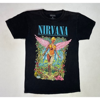 เสื้อยืดผ้าฝ้ายพิมพ์ลายแฟชั่น เสื้อยืด ลาย Nirvana In Utero