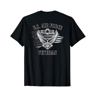 คอตต้อนคอกลมขายดี เสื้อยืดลําลอง แขนสั้น พิมพ์ลาย U.S.A.F Veteran Back Design JHmcoi87POhoap02S-5XL