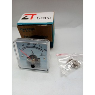 โวลต์มิเตอร์ AC250Vแบบเข็มขนาด50×50mmอุปกรณ์วัดกระแสไฟฟ้า