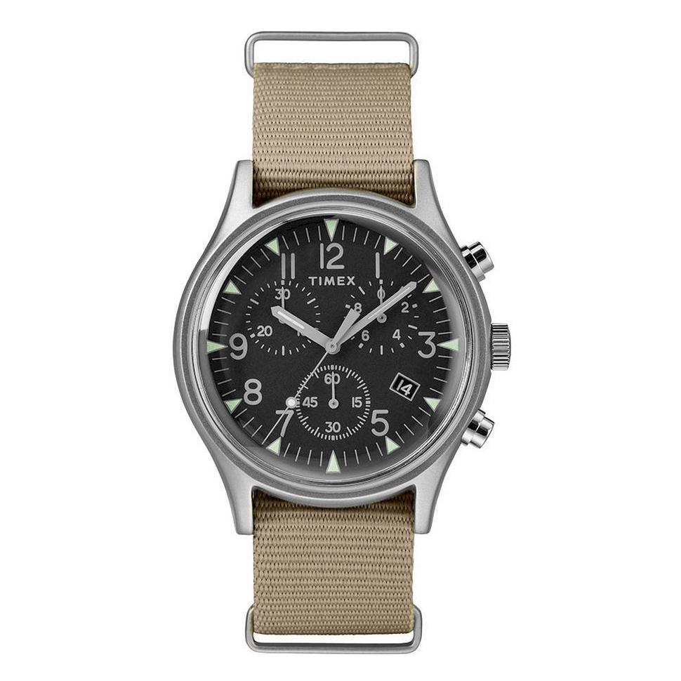 Timex TW2T10700 MK1 Aluminum Chronograph นาฬิกาข้อมือผู้ชาย สีเบจ