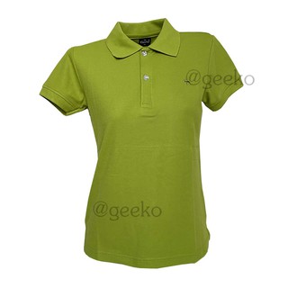 เสื้อโปโล สีเขียวตองสีพื้น Geeko เสื้อโปโลตรากวาง จากโรงงานผลิตเสื้อโปโลโดยตรง