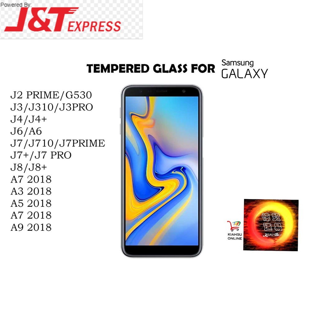 กระจกนิรภัยสําหรับ Samsung Galaxy J4+, J7, A7 2018, J6, J8, J710, J7 Pro OPPO f5 nova 2i
