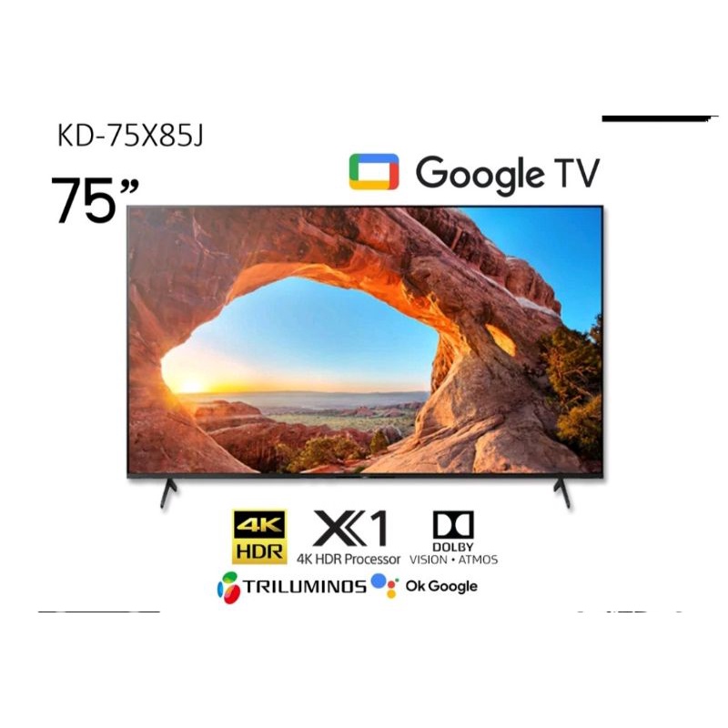 Sony KD-75X85J (75 นิ้ว) l 4K Ultra HD l High Dynamic Range (HDR) l สมาร์ททีวี (Google