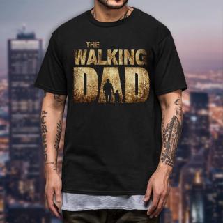 เสื้อยืดผ้าฝ้าย เสื้อยืดผ้าฝ้าย พิมพ์ลาย the Walking Dad ตลก แฟชั่นสําหรับผู้ชาย คุณปู่ คุณพ่อ