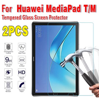 กระจกนิรภัยกันรอยหน้าจอแท็บเล็ต สําหรับ Huawei MediaPad 10.4 Pro 10.8 T3 T5 T8 T10 T10S M5 M6 2 ชิ้น