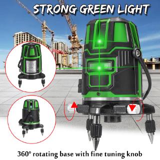 สายเลเซอร์วัดระดับอัตโนมัติ 100- 240v 5 เส้น 6 จุด 360 องศา แนวนอน สีเขียว สําหรับกลางแจ้ง